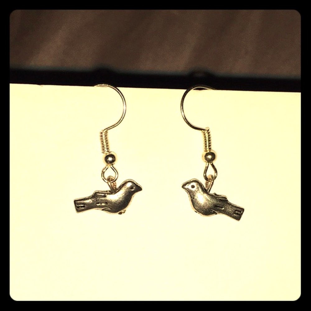 Beautiful dove earrings pierced or nonpierced ears